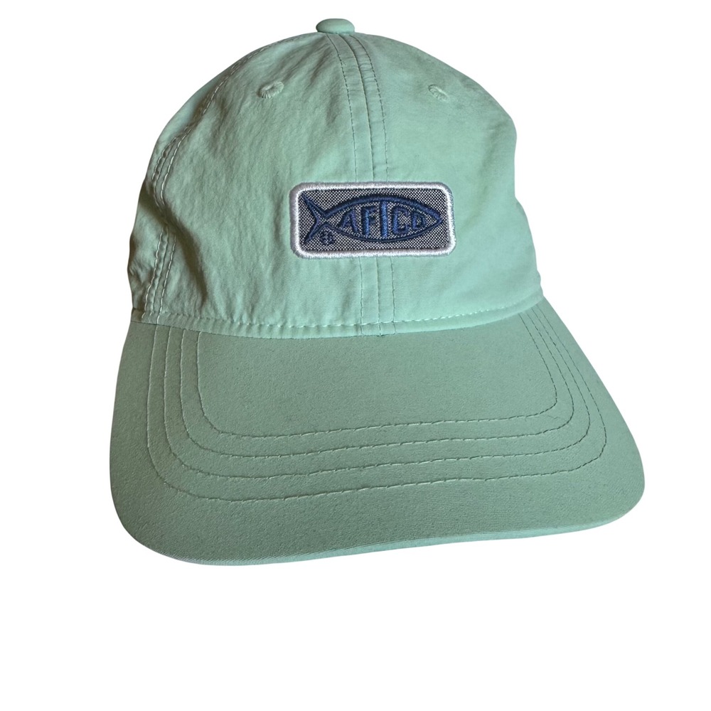 AFTCO American Fishing Tackle Co Hat Seafoam Green Nylon Adjustable Fishing Cap